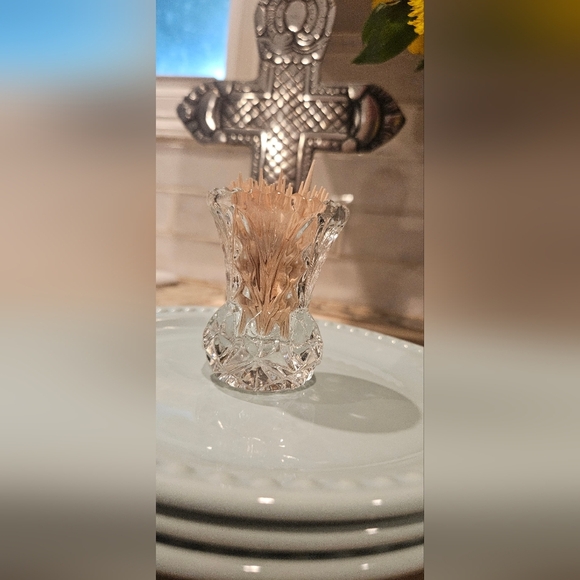 Crystal Toothpick Holder or Matchstick Holder - Picture 2 of 3